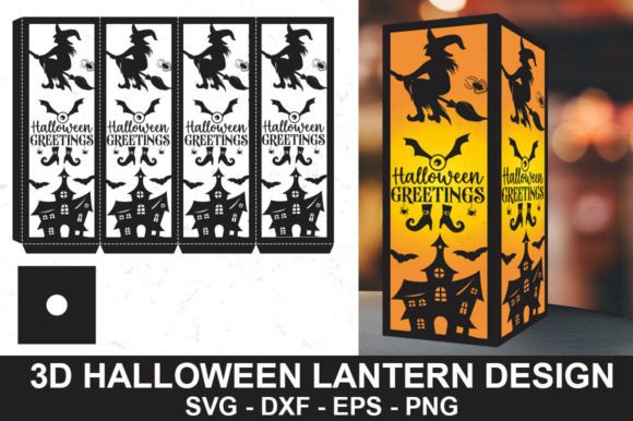 3D Halloween Lantern SVG Design for Creative Projects