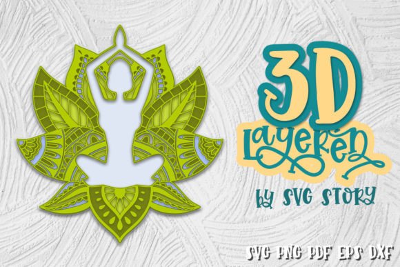 3D Mandala 04 Layered Design SVG Yoga: A Creative Tool for Artists and Makers