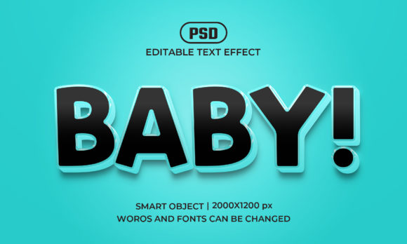 Baby 3D Text Style Effect Design: A Powerful Tool for Creative Typography