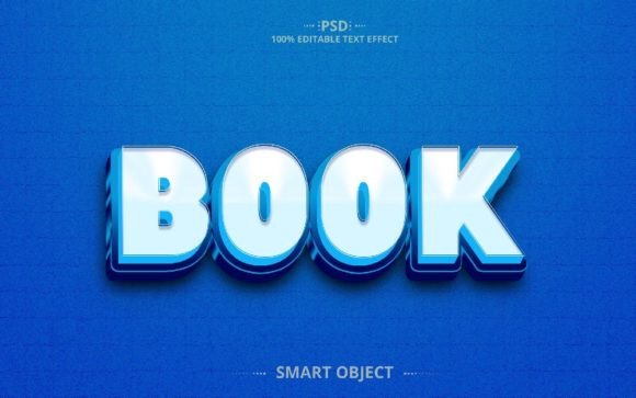 Book 3D Text Effect Design for Creative Projects