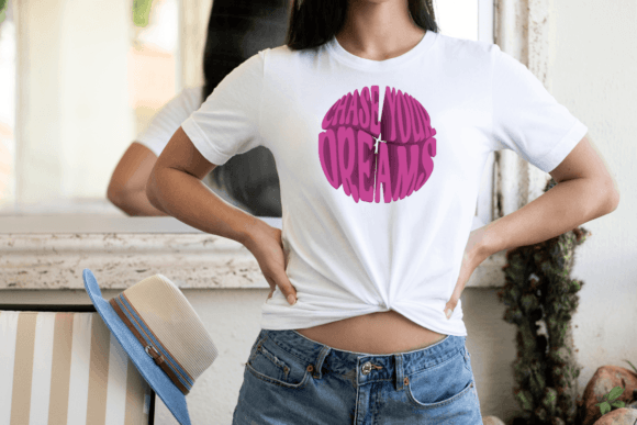 Chase Your Dreams 3D Text T-Shirt Design: A Creative Tool for Inspired Wear