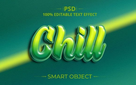 Chill 3D PSD Text Effect Design