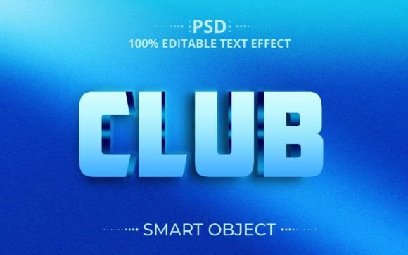 Club 3D PSD Text Effect Design: A Versatile Tool for Creative Projects