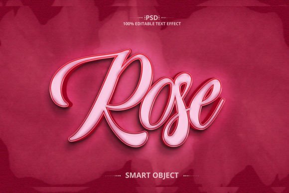 Creating Stunning Visuals with the Rose 3D PSD Text Effect Design