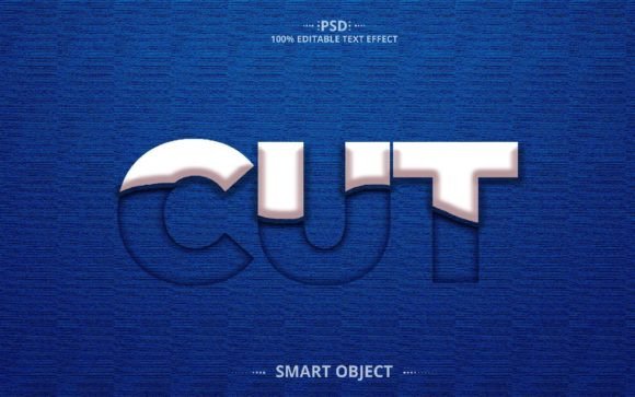 Cut 3D Creative Text Effect Design – A Powerful Tool for Editable Typography