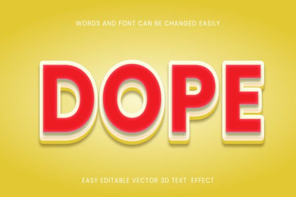 Dope - 3D Editable Text Effect Design: A Game-Changer for Creative Professionals
