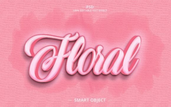 Floral 3D PSD Text Effect Design: A Versatile Tool for Creative Typography
