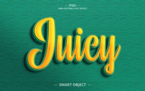 Juicy 3D Creative Text Effect Design: A Versatile Tool for Modern Creativity