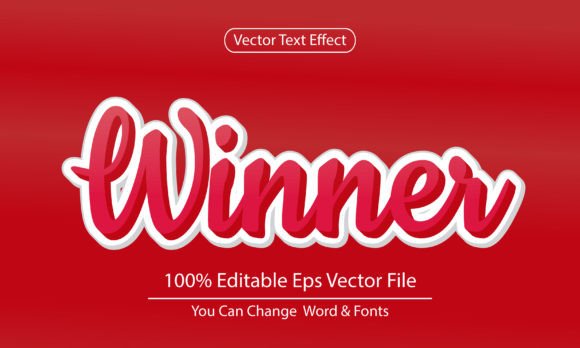 Modern 3D Winner Text Effect Design – Elevate Your Creative Projects with a Professional Touch