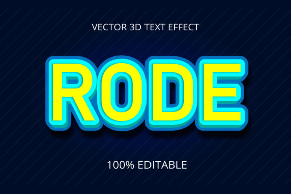 Rode 3D Creative Text Effect Design