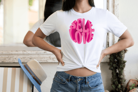 Self Love 3D Text T-Shirt Design: A Powerful Way to Express Positivity