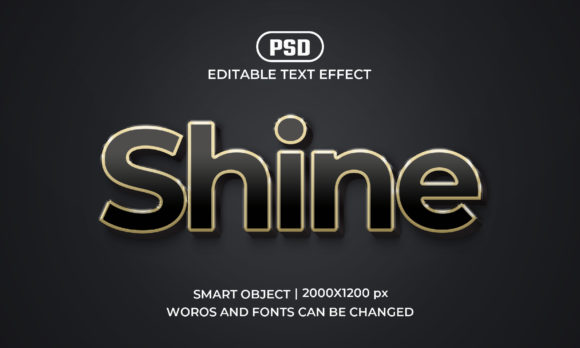 Shine 3D Text Style Effect Design – A Must-Have Tool for Stunning Typography